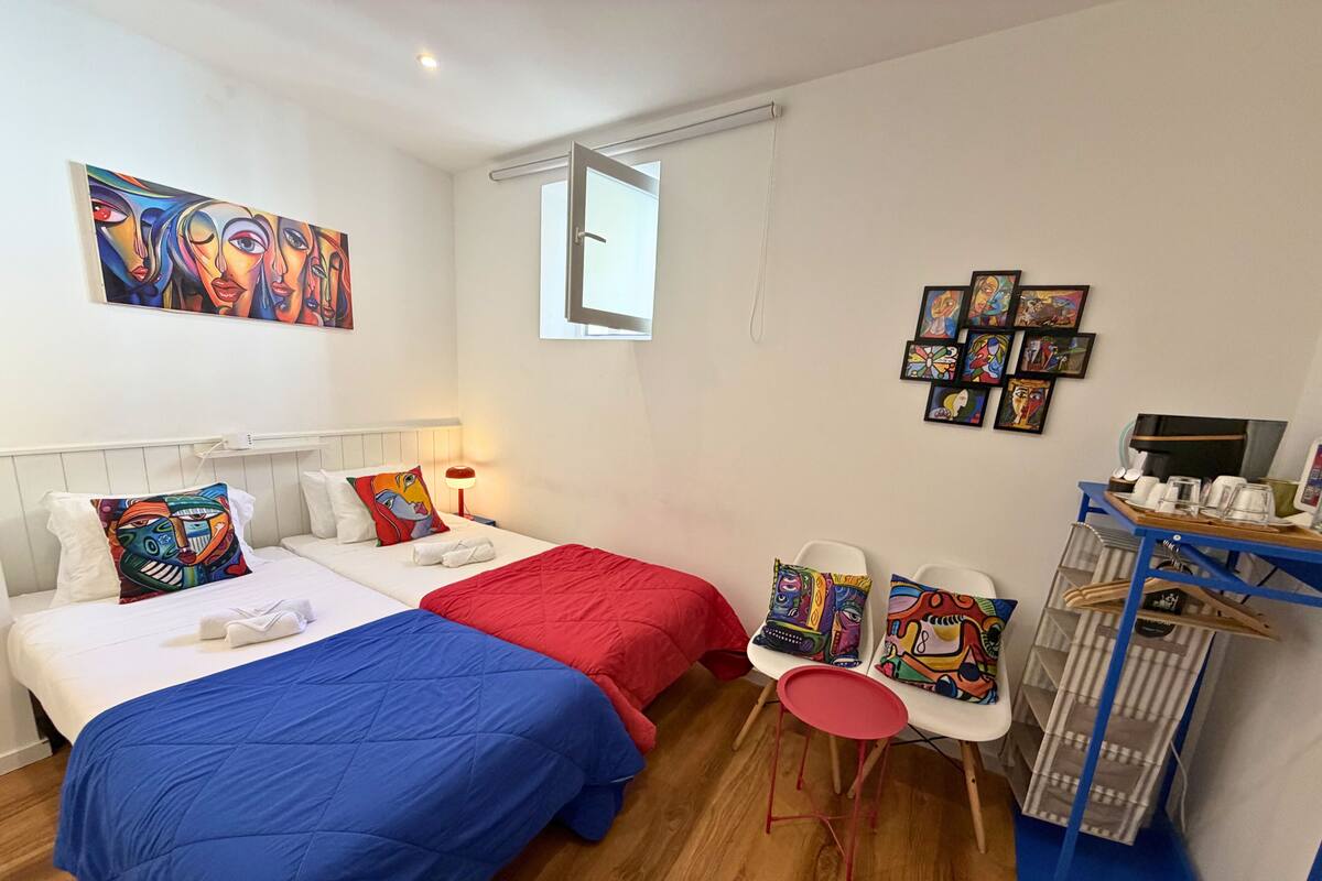 Economy Twin Room | Individually decorated, blackout curtains, iron/ironing board, free WiFi