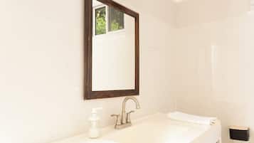 Standard Studio Suite | Bathroom | Shower, towels, soap, toilet paper