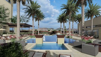 Outdoor pool, open 6:00 AM to 10:00 PM, pool cabanas (surcharge)