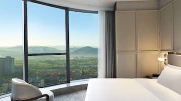Premium bedding, down duvets, in-room safe, desk