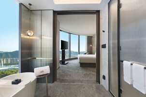 Free toiletries, hair dryer, bathrobes, slippers