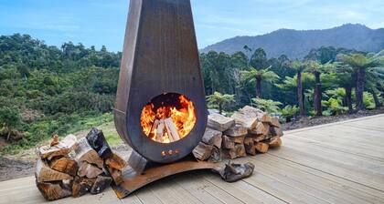 Viking Hut Frigg Set Amid Rainforest w/Hot tub