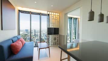 Select Comfort beds, minibar, in-room safe, individually decorated