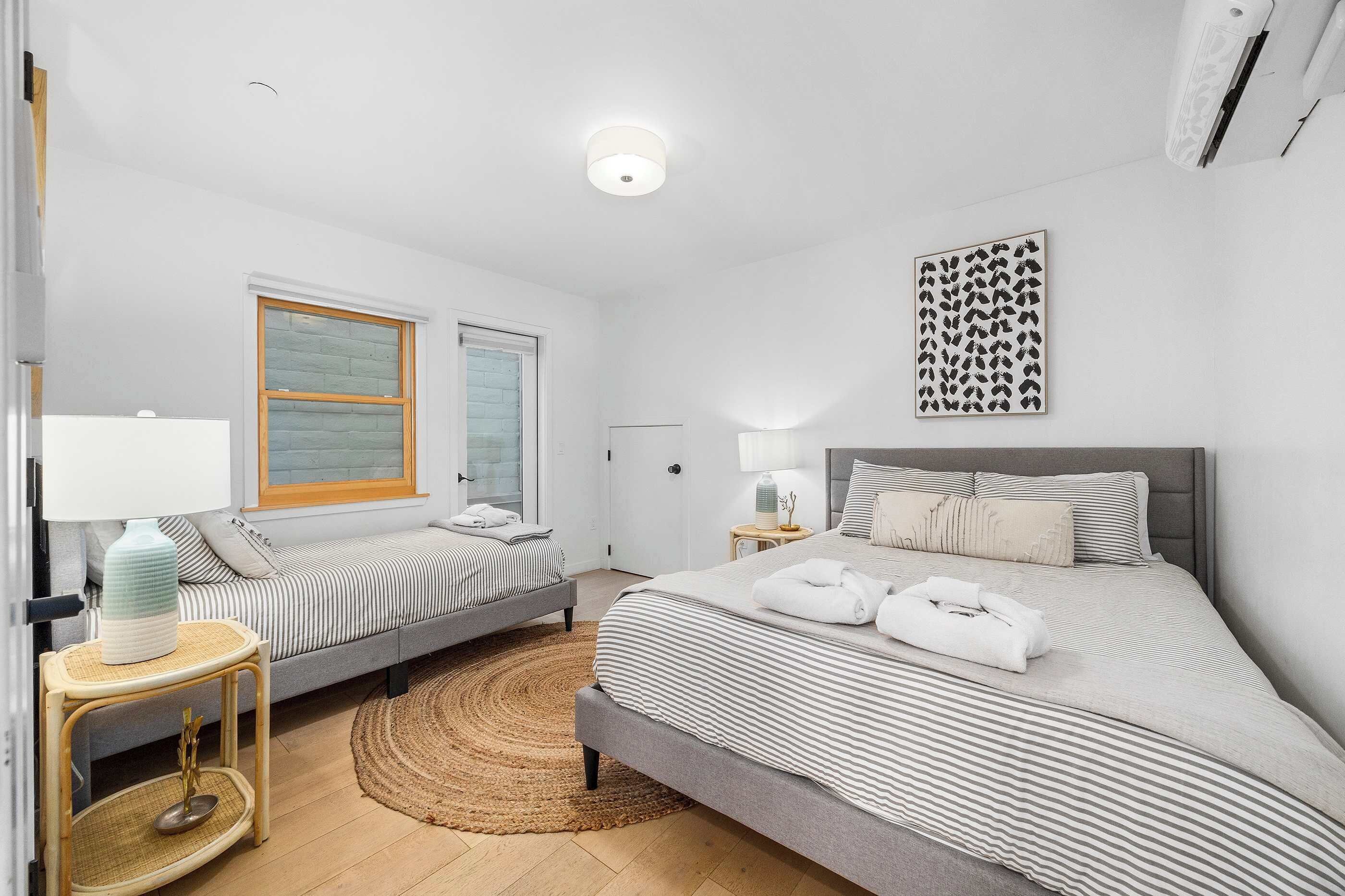 2 bedrooms, desk, travel crib, WiFi