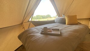 Cabin, Multiple Beds | 1 bedroom, free WiFi, bed sheets - Huge African Safari Tent 4- Hot Tub - Dog Friendly (Gaerwen)