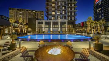 Indoor pool, seasonal outdoor pool