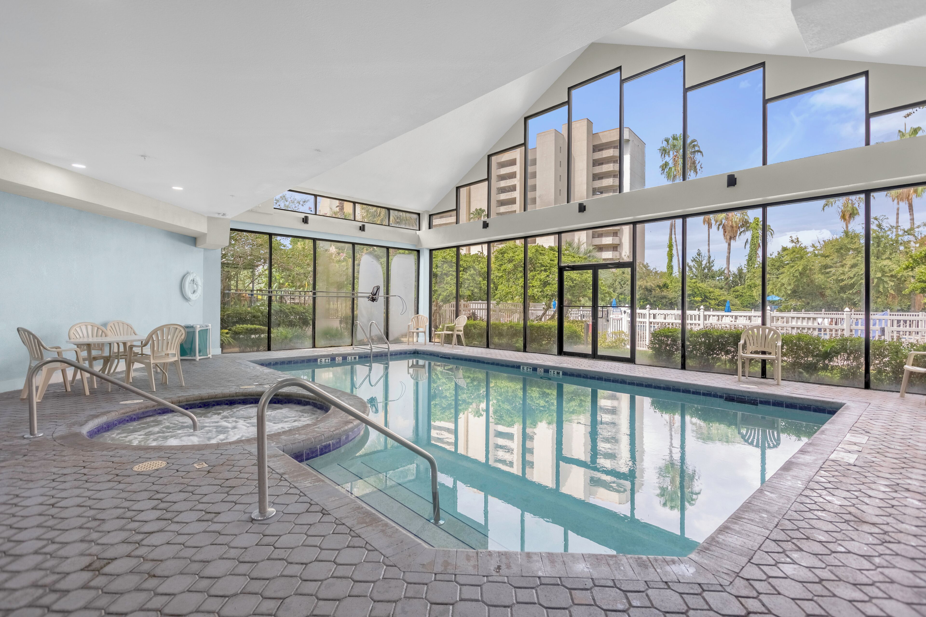Indoor pool, outdoor pool