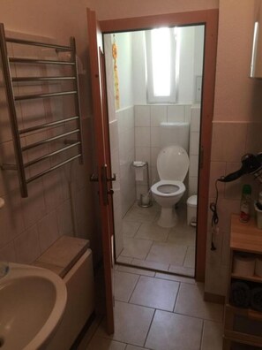 Combined shower/bathtub