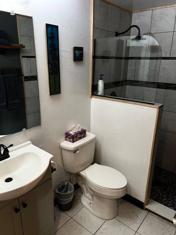 Hair dryer, towels