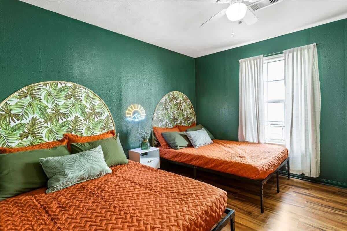 4 bedrooms, blackout drapes, iron/ironing board, free WiFi