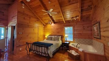 Shower, jetted bath, hair dryer