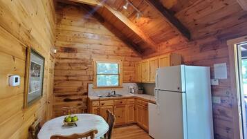 Microwave, coffee/tea maker, cookware/dishes/utensils