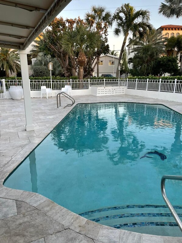 Outdoor pool, a heated pool
