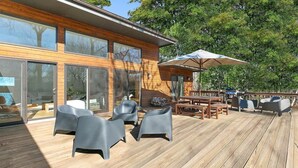 Maison, plusieurs lits (Hollow Tree Hideaway) | Balcon