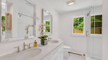 House, Multiple Beds (Perfection in East Hampton) | Bathroom | Hair dryer