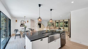 House, Multiple Beds (Montauk Downs Magnificent) | Private kitchen | Microwave, toaster, dining tables, kitchen islands - Montauk Downs Magnificent (Montauk)