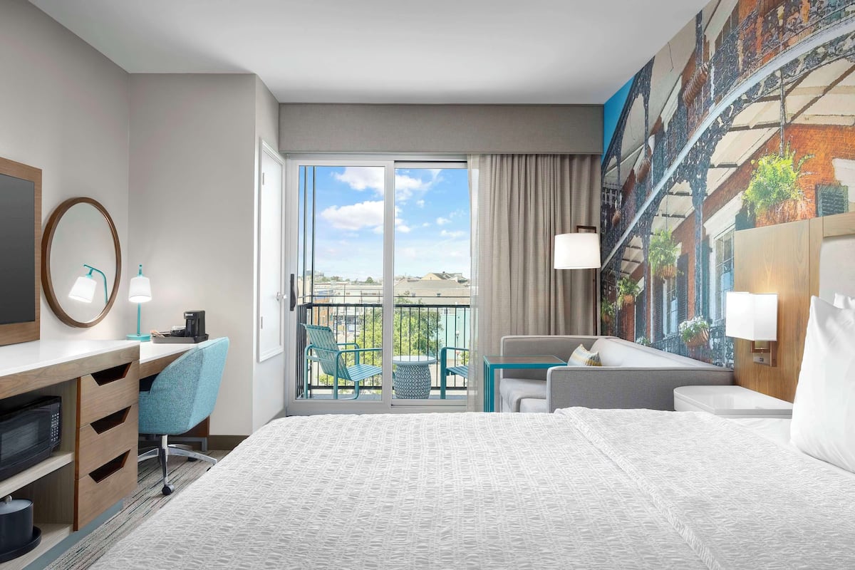 Room, 1 King Bed with Sofa bed, Refrigerator & Microwave (Balcony)