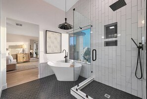 Hair dryer, towels