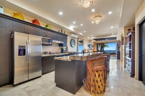 Fridge, microwave, oven, stovetop - Stunning Oceanview Copala 3 bedroom Condo (Cabo San Lucas)