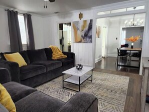 Smart TV, fireplace, table football, offices