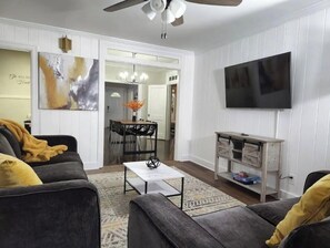 Smart TV, fireplace, table football, offices