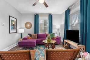 TV, offices - 4-Bed Home with Pool by KU & 39th St. Shops | 4 (Kansas City)