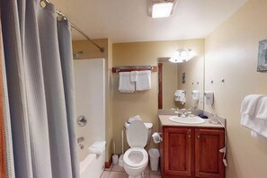 Bathtub, hair dryer