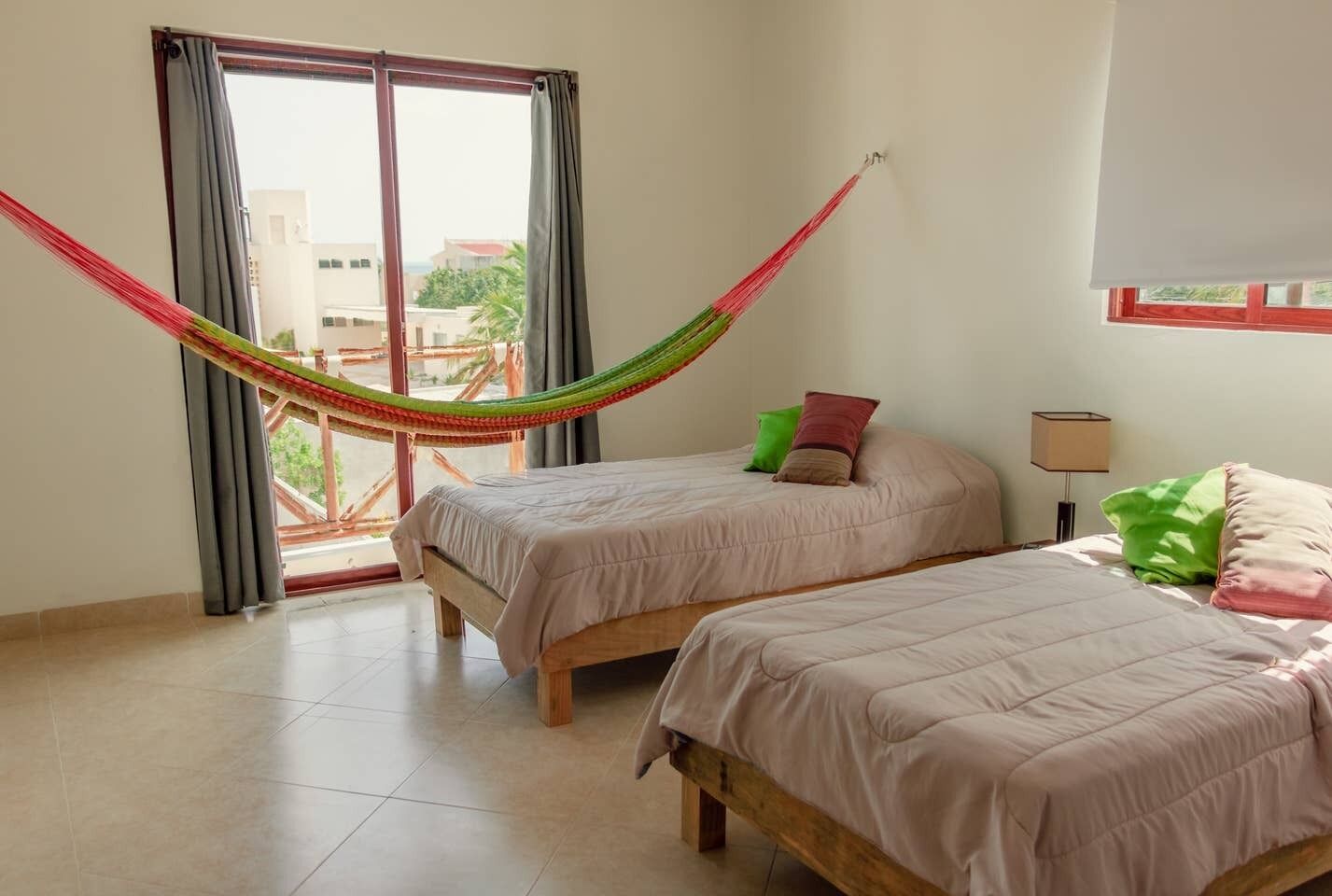4 bedrooms, laptop workspace, iron/ironing board, bed sheets
