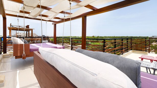 Balcony - Luxe 3BR Penthouse! Private Jacuzzi! Sleeps 10!! (Tulum)