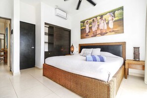 2 bedrooms, laptop workspace, iron/ironing board, bed sheets