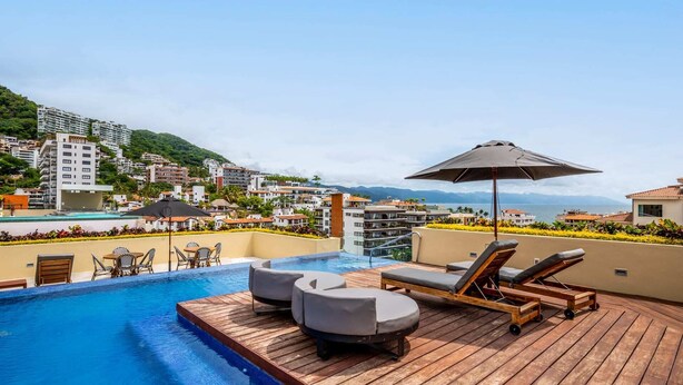 Pool - 2 Rooftop Pools! Centre of the Romantic Zone! Huge 1 Bedroom! (Puerto Vallarta)