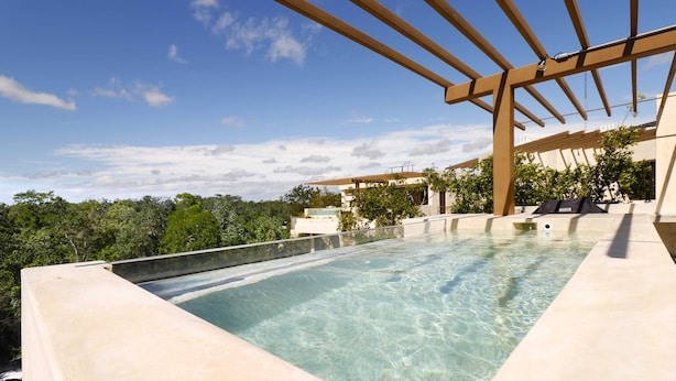 Unclassified image, 1 of 47, button - Lux 3 BR PH Casa Carlota in Tulum Private Pool BBQ Grill Sleeps 10 (Tulum)