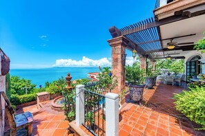 Terrace/patio - Casa Lamont - Remarkable Private 4 Bedroom Villa With Private Pool! - Amapas/romantic Zone. Incredible Location! (Puerto Vallarta)