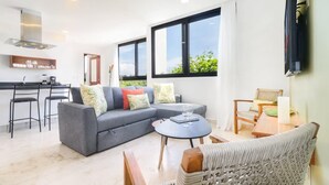 Living area - Awesome 2 BR Jungle Sanctuary in Tulum With Pool !!! (Akumal)
