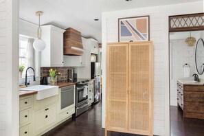 Fridge, microwave, oven, stovetop - The Sanctuary by Minty Living (Atlanta)
