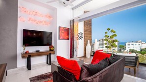 TV - Brand New! 1 BR 2 BA Penthouse at D'esire Luxury Residences! Heart of the Romantic Zone! (Puerto Vallarta)