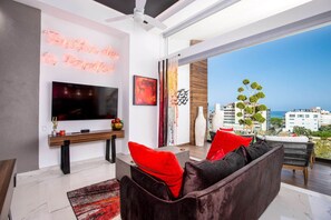 TV - Brand New! 1 BR 2 BA Penthouse at D'esire Luxury Residences! Heart of the Romantic Zone! (Puerto Vallarta)