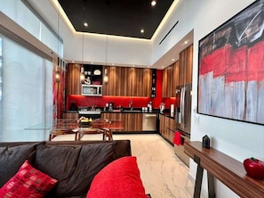 TV - Brand New! 1 BR 2 BA Penthouse at D'esire Luxury Residences! Heart of the Romantic Zone! (Puerto Vallarta)