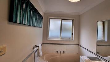 Tina con regadera y secadora de cabello