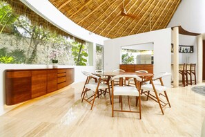 Dining - Luxe 4BR Architect Villa! Exclusive Lagoon Access! Private Pool!! (Akumal)