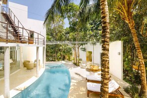 Outdoor pool - Luxe 4BR Architect Villa! Exclusive Lagoon Access! Private Pool!! (Akumal)