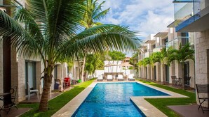 Outdoor pool - Modern 1BR Dream Unit in Playacar-2+pool+ac+wifi! (Playa del Carmen)