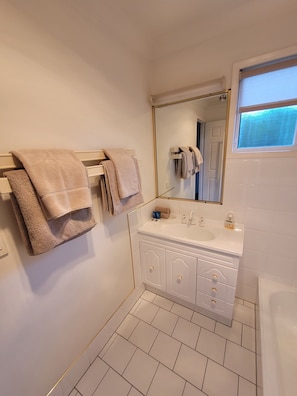 Combined shower/bathtub