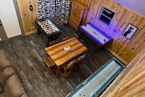 Shuffleboard, foosball, and air hockey!