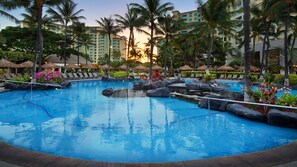 Outdoor pool, a heated pool