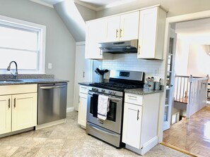 Fridge, microwave, oven, stovetop - Modern 3BR with free parking near Revere Beach!! (Revere)