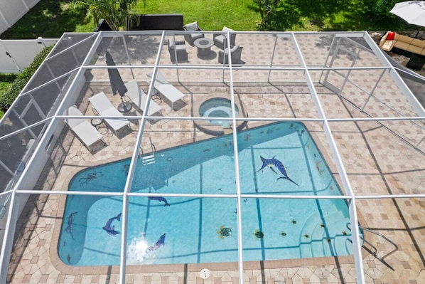 Outdoor pool, a heated pool