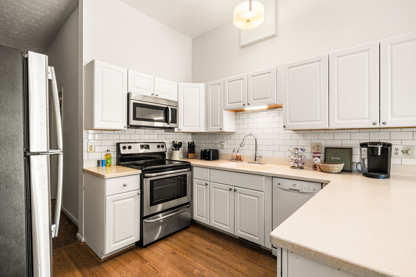 Microwave, oven, stovetop, dishwasher