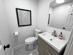Hair dryer, towels