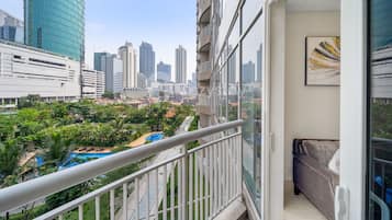 Apartamento, 2 quartos, vista para a cidade | Vista do quarto